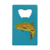 Rainboogforel 1 van Aspen Leaf Kredietkaart Flessenopener (Voorkant)