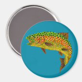 Rainboogforel 1 van Aspen Leaf Magneet (Voorkant / Achterkant)