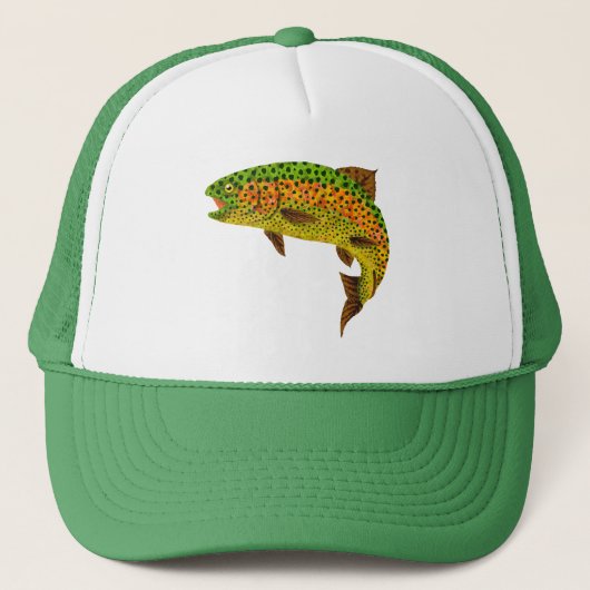 Rainboogforel 1 van Aspen Leaf Trucker Pet (Voorkant)