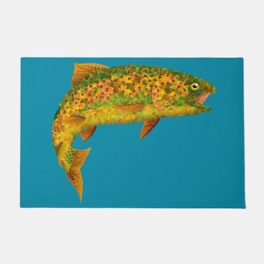 Rainboogforel 2 van Aspen Leaf Deurmat (Voorkant)