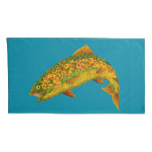 Rainboogforel 2 van Aspen Leaf Kussensloop (Achterkant-Rechts)