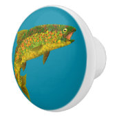 Rainboogforel 3 van Aspen Leaf Keramische Knop (Rechts)