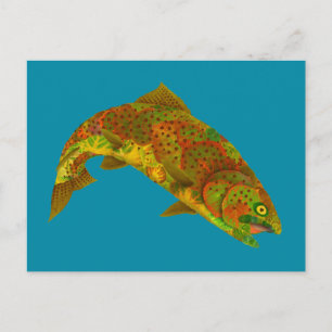 Rainboogforel 6 van Aspen Leaf Briefkaart