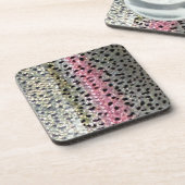 Rainboogforel op PatternWear© Bier Onderzetter (Linkerzijde)