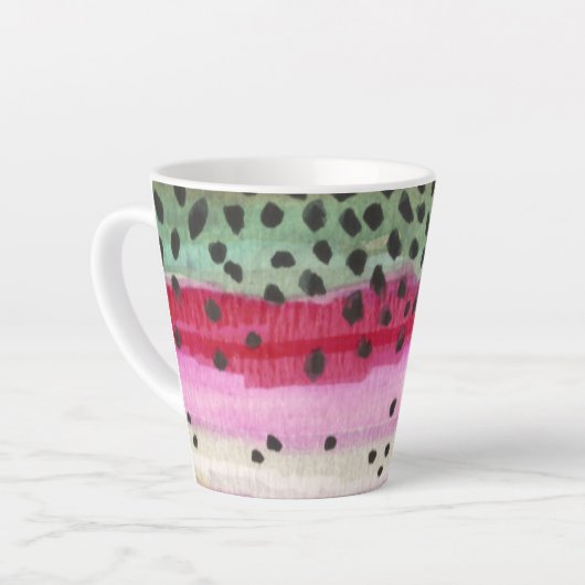 Rainboogforel Vist het schilderen Latte Mok (Linkerhoek)