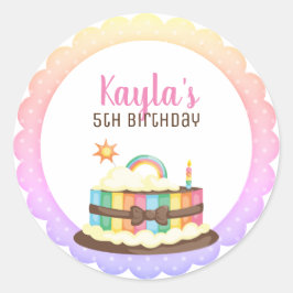 Rainbooggebaren Ronde Sticker