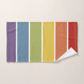 Rainbooggedempte retrostrips bad handdoek (Handdoek)