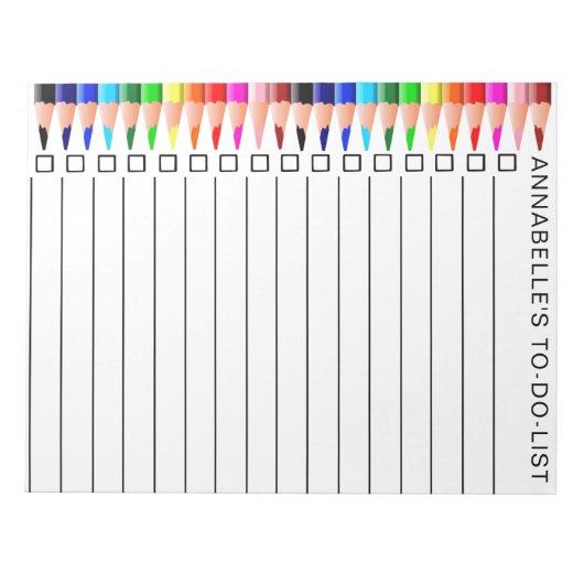 Rainbooggekleurde pennen om lijst aan te passen notitieblok (Voorkant)