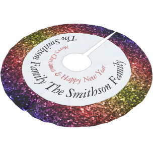 Rainbooggele rode paarse sparken Personaliseren Kerstboom Rok