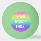 Rainbooggloed in de donkerpingbal pingpongballen (Voorkant)
