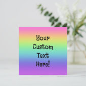 Rainbooggradiënt Gepersonaliseerd Wenskaart (Staand voorkant)
