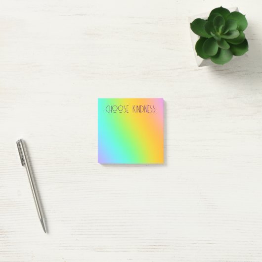 Rainbooggradiënt "Kindness kiezen" Post-it® Notes (Kantoor)