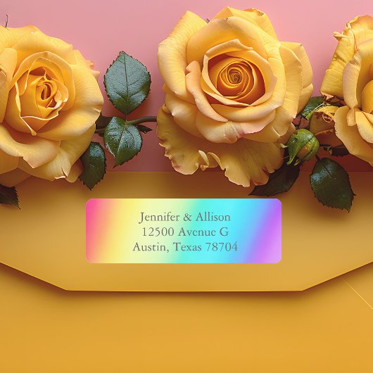 Rainbooggradiënt kleurrijk  Gay Pride LGBTQ Etiket