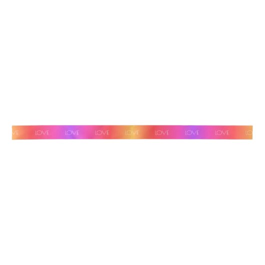 Rainbooggradiënt lint liefde aangepaste tekst pijl (Voorkant)