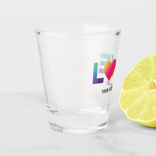 Rainbooggradiënt Litheidsaangepaste LGBTQ Shot Glas (Links)