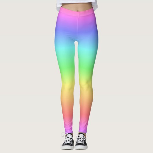 Rainbooggradiënt van pasta leggings (Voorkant)