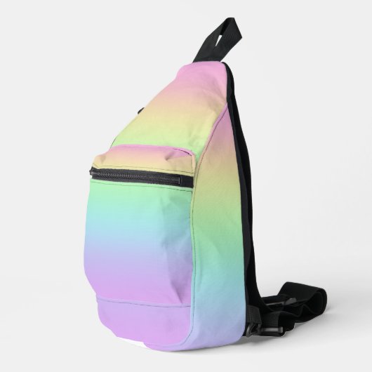 Rainbooggradiënt van pasta sling bag (Rechterhoek)