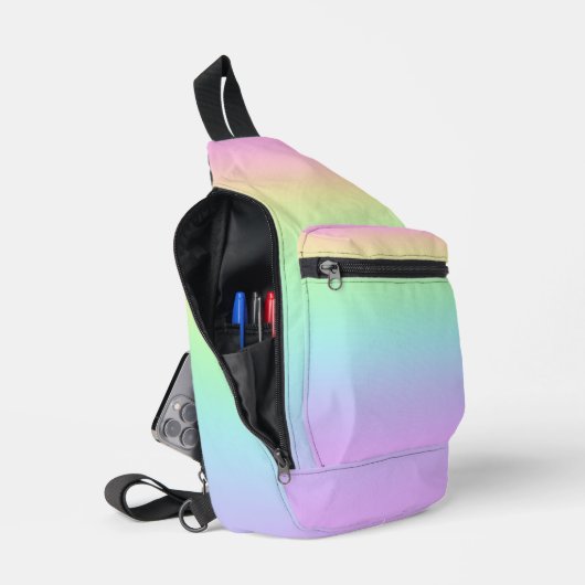 Rainbooggradiënt van pasta sling bag (Open)