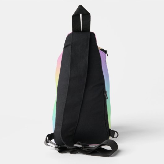 Rainbooggradiënt van pasta sling bag (Achterkant)