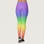 Rainbooggradiënt wit hartpatroon leggings (Achterkant)