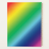 Rainbooggradiëntkleuren, gelukkig modern planner (Achterkant)