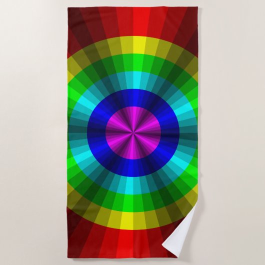 Rainbooghanddoek voor optische verlichting strandlaken (Voorkant)