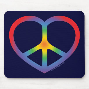 Rainbooghart, liefde, vredesbord muismat