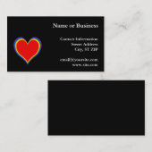 Rainbooghart op zwart visitekaartje (Voorkant / Achterkant)