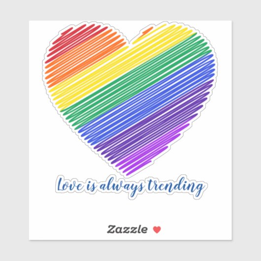 Rainbooghart, persoonlijke laptop-Sticker Sticker (Vel)