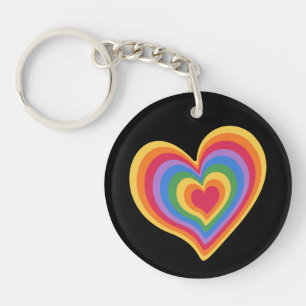 Rainbooghart. Pride gay love Sleutelhanger