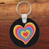 Rainbooghart. Pride gay love Sleutelhanger (Voorkant)