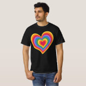 Rainbooghart. Pride gay love T-Shirt (Voorkant volledig)