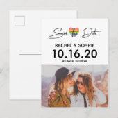 Rainbooghart Sla de datum op Aankondigingskaart (Voorkant / Achterkant)