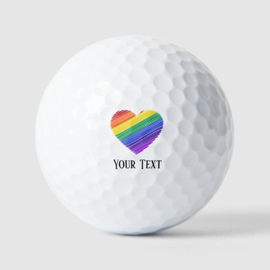 Rainbooghart van de liefde golfballen (Voorkant)