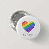 Rainbooghart van de liefde ronde button 3,2 cm (Voorkant /achterkant)