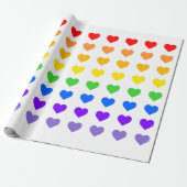 Rainboogharten Cadeaupapier (Uitgerold)