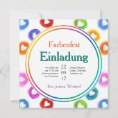 Rainboogharten Darwins patroon Kaart (Achterkant)