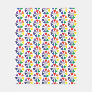 Rainboogharten Fleece Deken