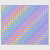 Rainboogharten op Lila Cadeaupapier (Vlak)