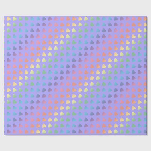 Rainboogharten op Lila Cadeaupapier (Zoom)
