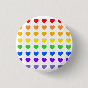 Rainboogharten Ronde Button 3,2 Cm
