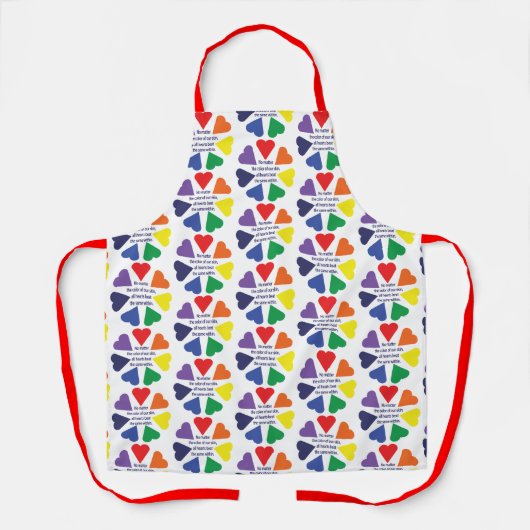 Rainboogharten Schort (Voorkant)