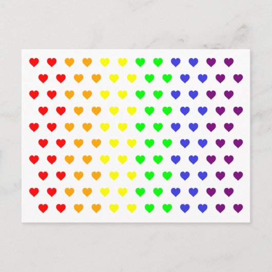 Rainboogharten sparen het Briefkaart Datum (Voorkant)