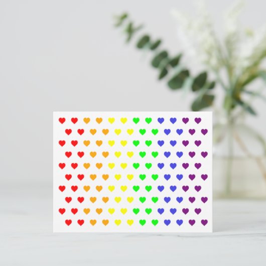 Rainboogharten sparen het Briefkaart Datum (Staand voorkant)