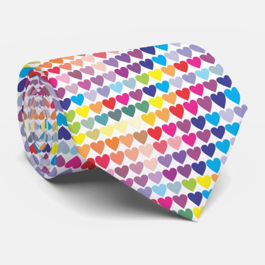 Rainboogharten Stropdas (Opgerold)