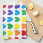 Rainboogharten Theedoek (Quarter Fold)