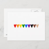 Rainboogharten, zwarte levens materie briefkaart (Voorkant / Achterkant)