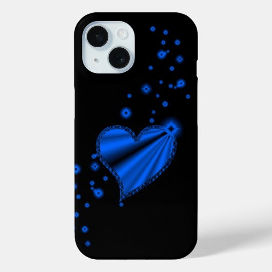 Rainbooghartslag met sterren op zwart Case-Mate iPhone case (Achterkant)