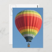 Rainboogheteluchtballon Briefkaart (Voorkant / Achterkant)