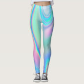 Rainboogholografisch Abstract Leggings (Voorkant)